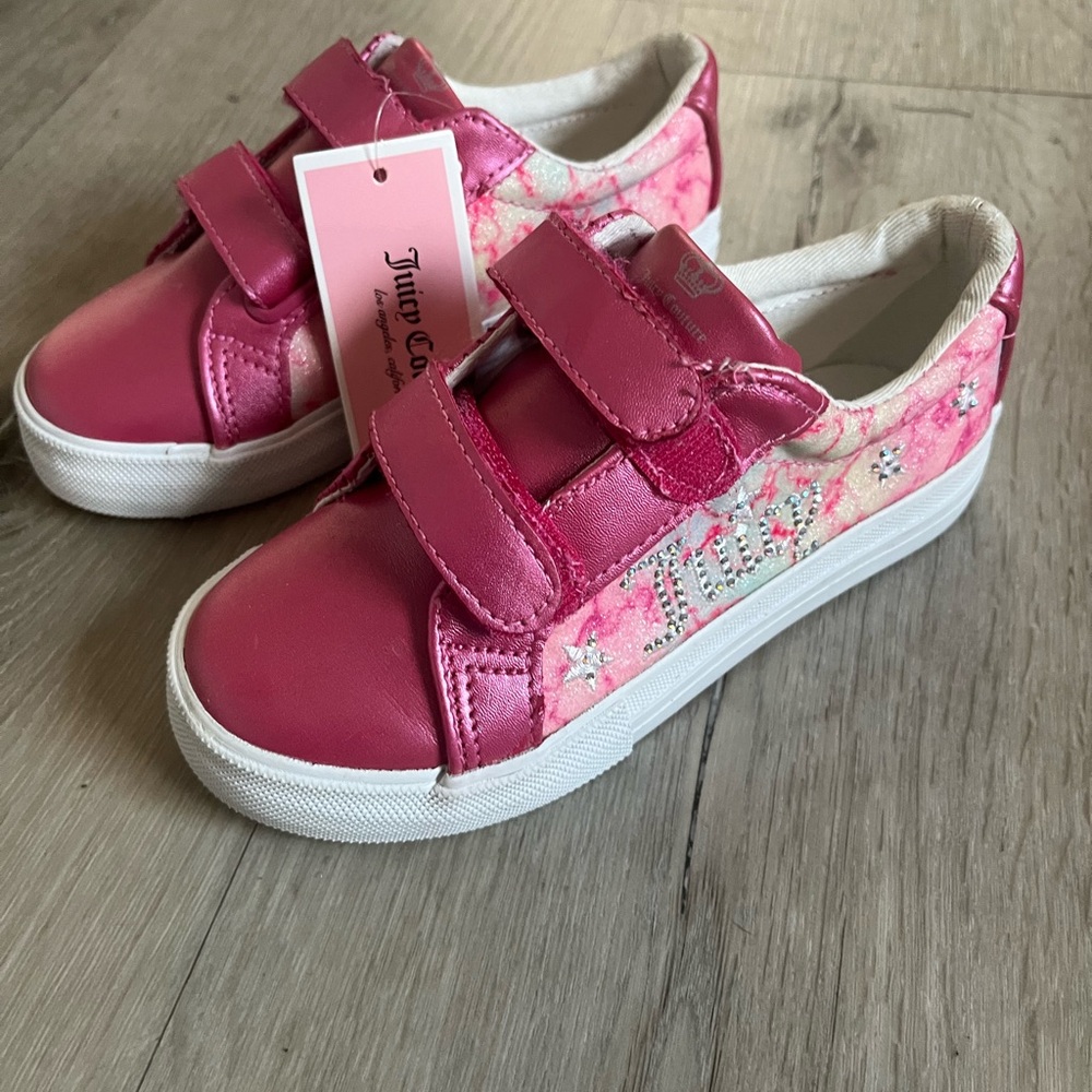 Juicy Couture Pink and White Velcro Sneakers